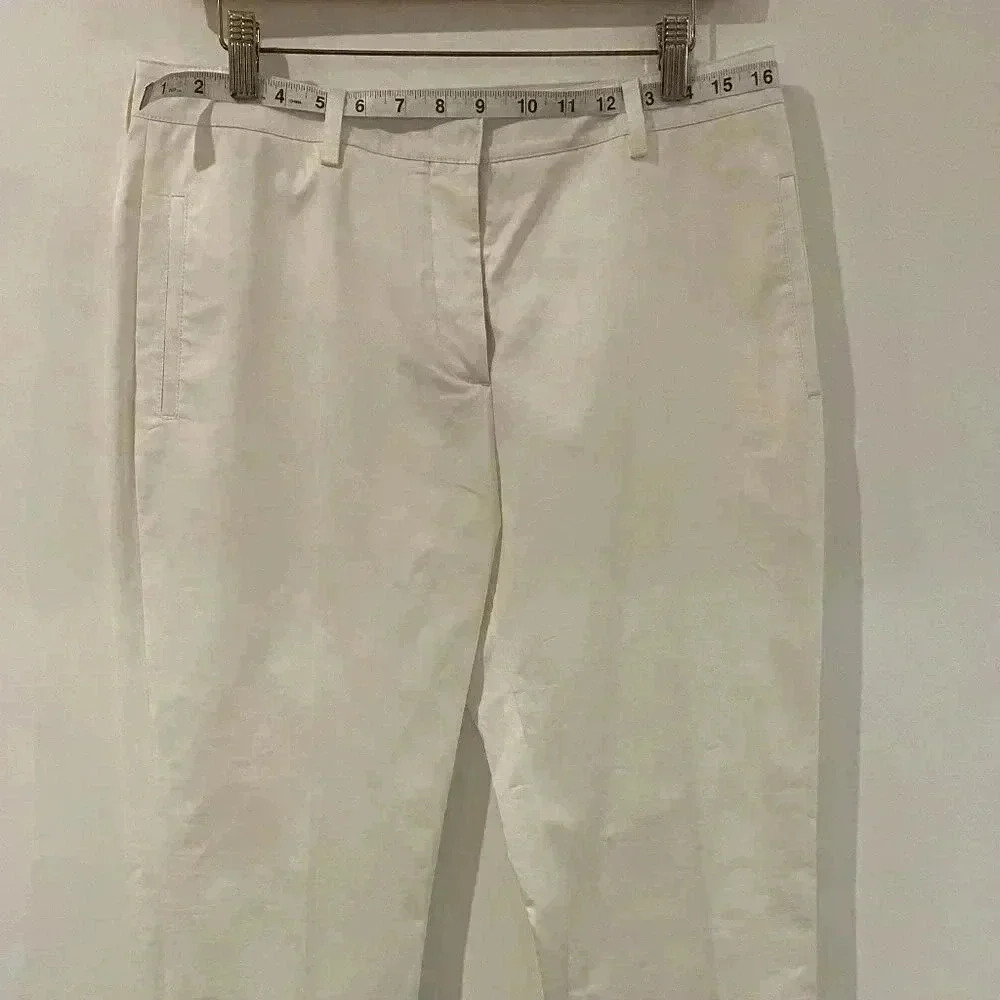 Prada white cotton pant (European size 44), US size 10